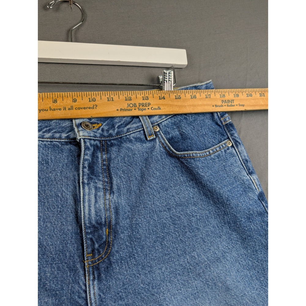 Venezia Jeans Womens 16 Blue Denim Pearl Beaded Flare‎ Leg Jeans - Picture 8 of 9